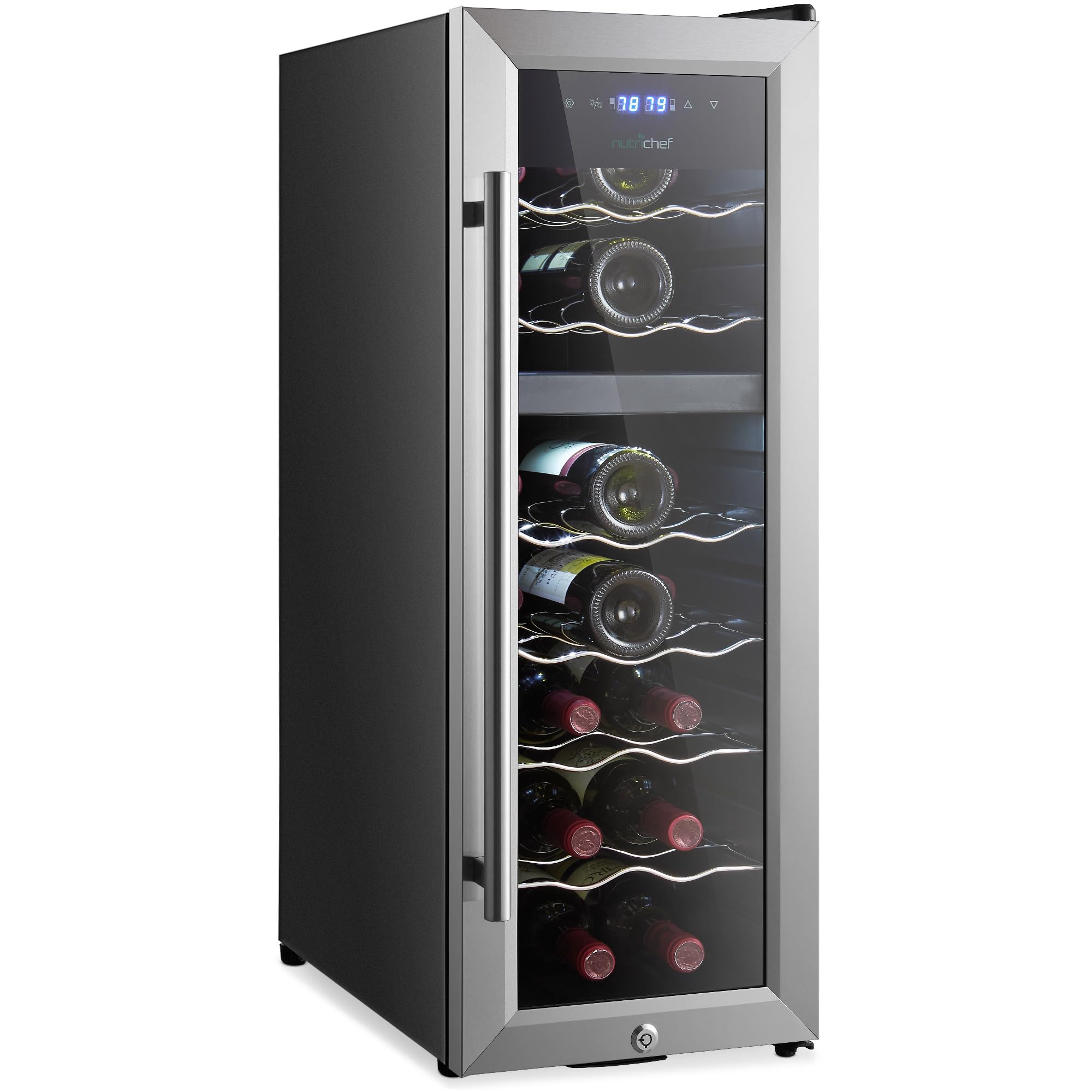 Amazon.com: Nutrichef 18 Bottle Wine Fridge | Dual Zone Wine
